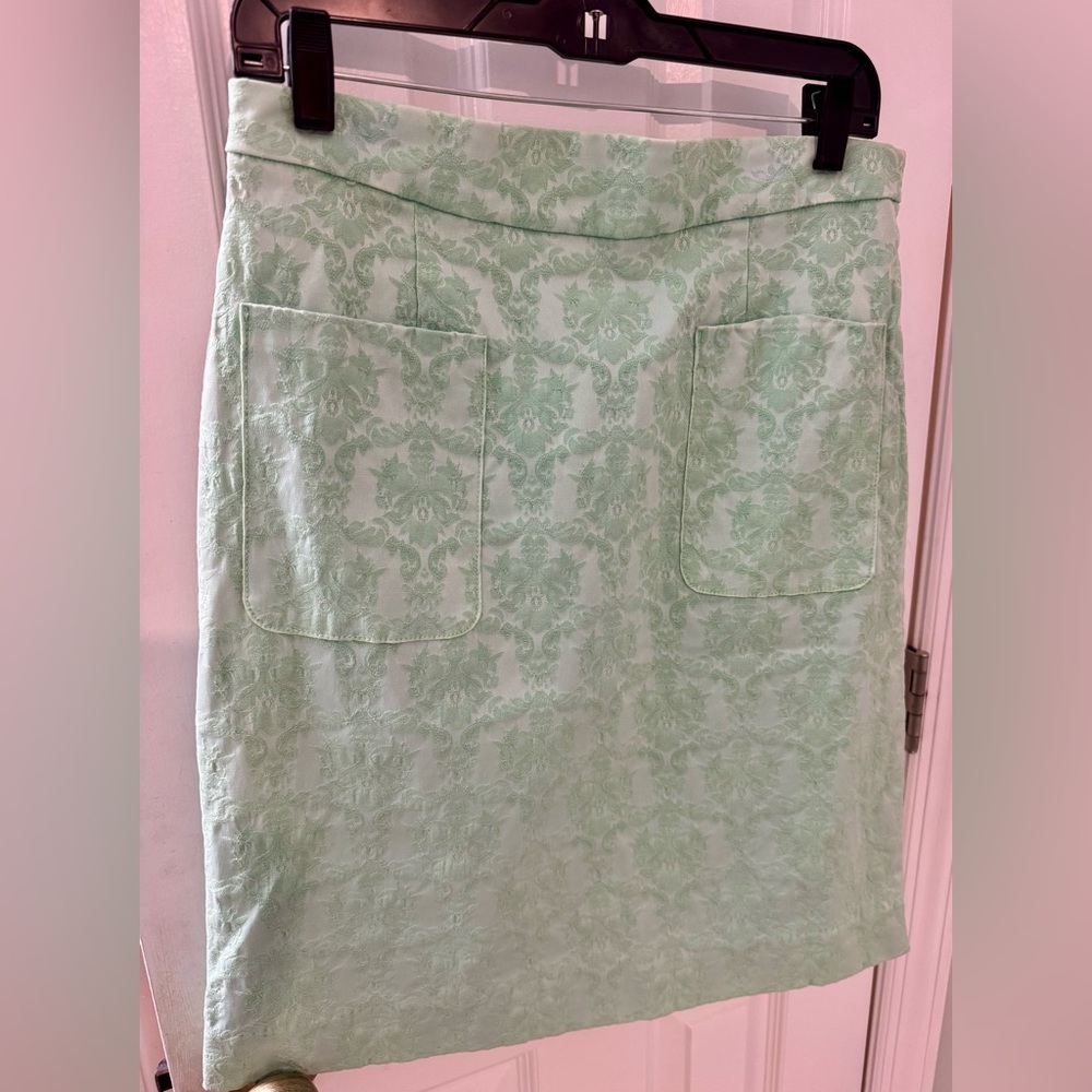 Anthropologie Moulinette Soeurs Damask Brocade Skirt